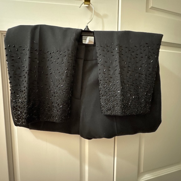 Talbots Sequined Marzotto Wool Blend Signature Ankle Pants 12 Black Beaded - Picture 6 of 6